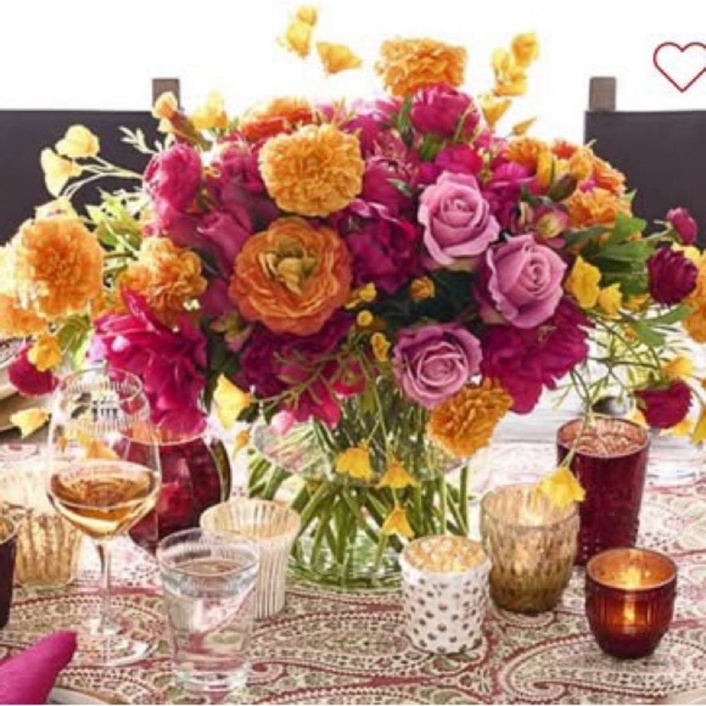Pottery Barn 1: Faux Ranunculus / flower 💐 Bouquet  NWT - Picture 6 of 11